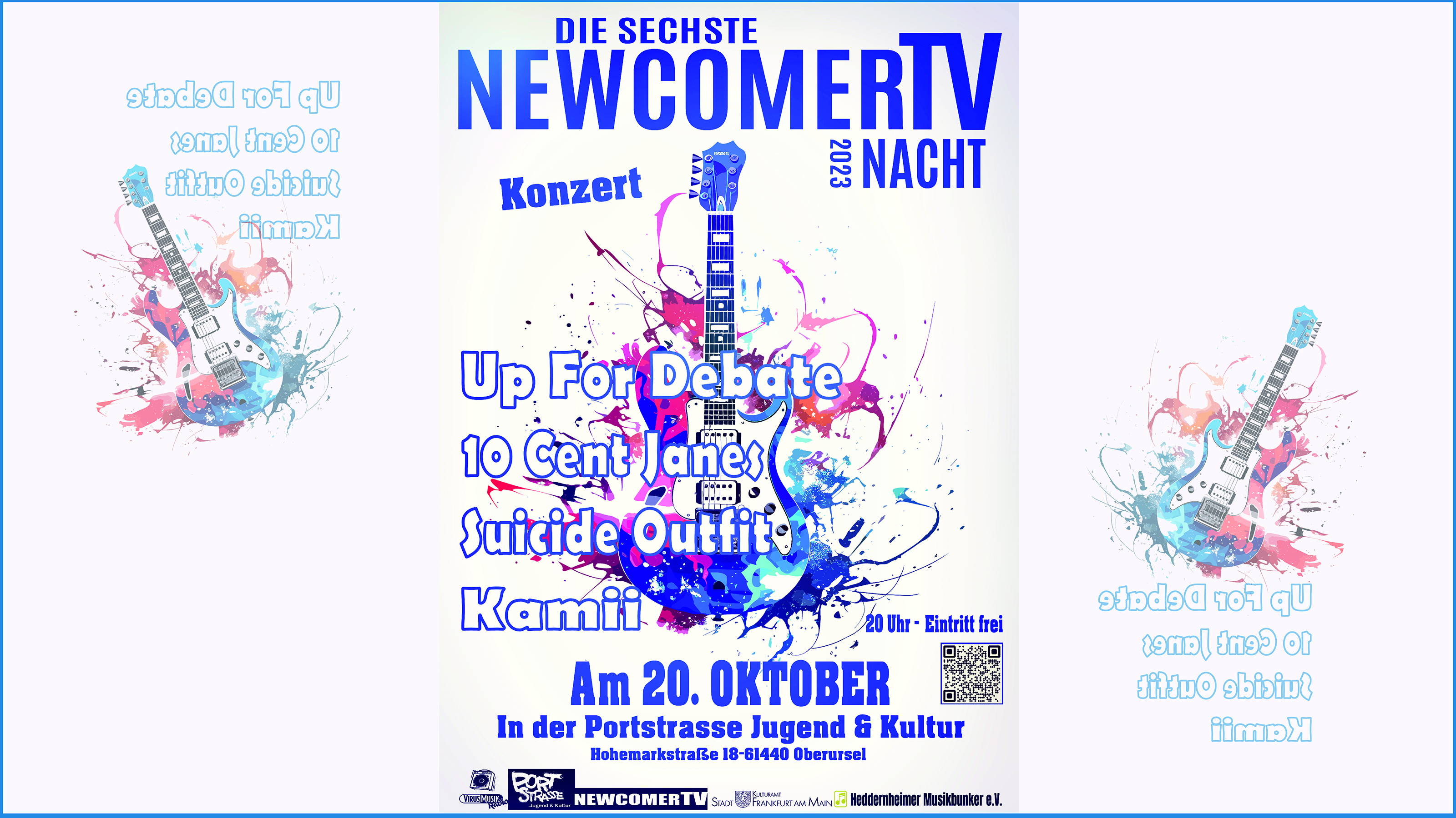 Die sechste NewcomerTV Nacht 2023 in der Portstrasse Jugend & Kultur.
