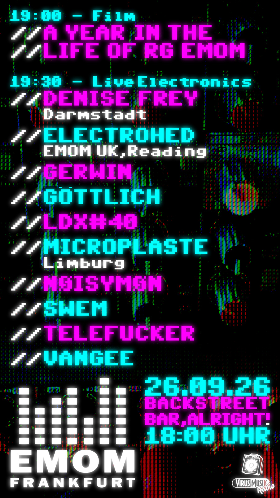 26.09. Electronic Music Open Mic at Backstreet Bar, Alright! (Ginnheim)